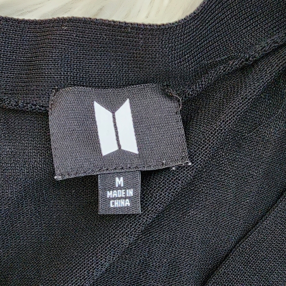 Black Knit Cardigan with Ribbed Details - Picture 4 of 15